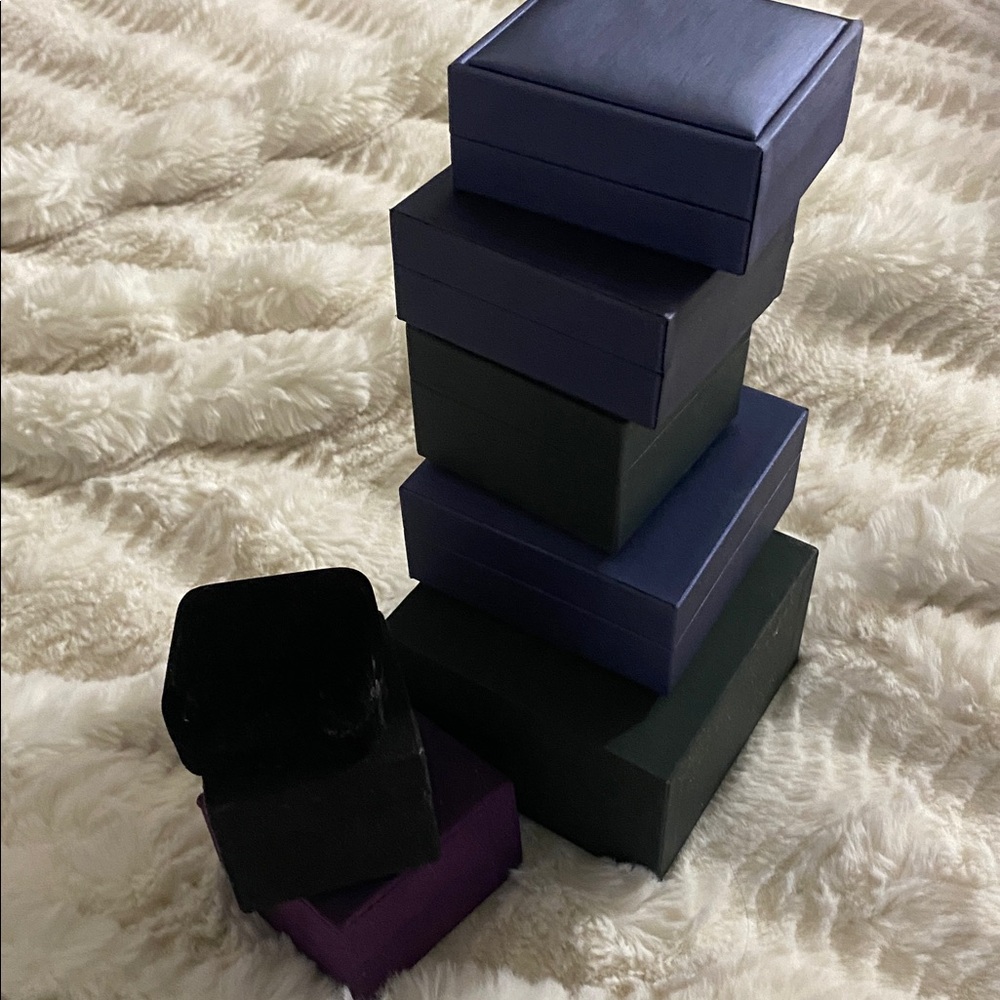 Elegant Black and Blue Jewelry Organizer Box - Picture 5 of 5